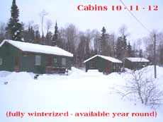 Cabins 10,11,and 12 available year round -Click to enlarge
